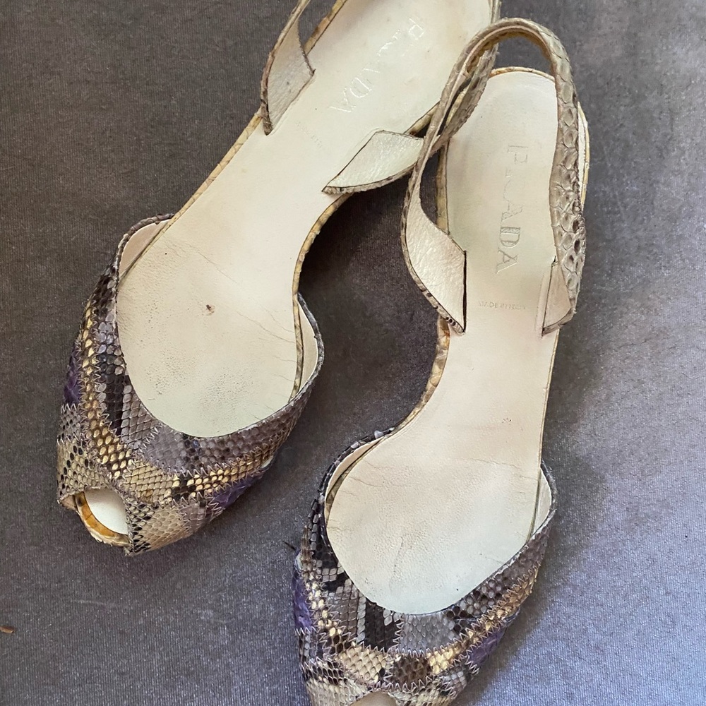 Prada Gorgeous Python Sandal 37 1/2 - image 1